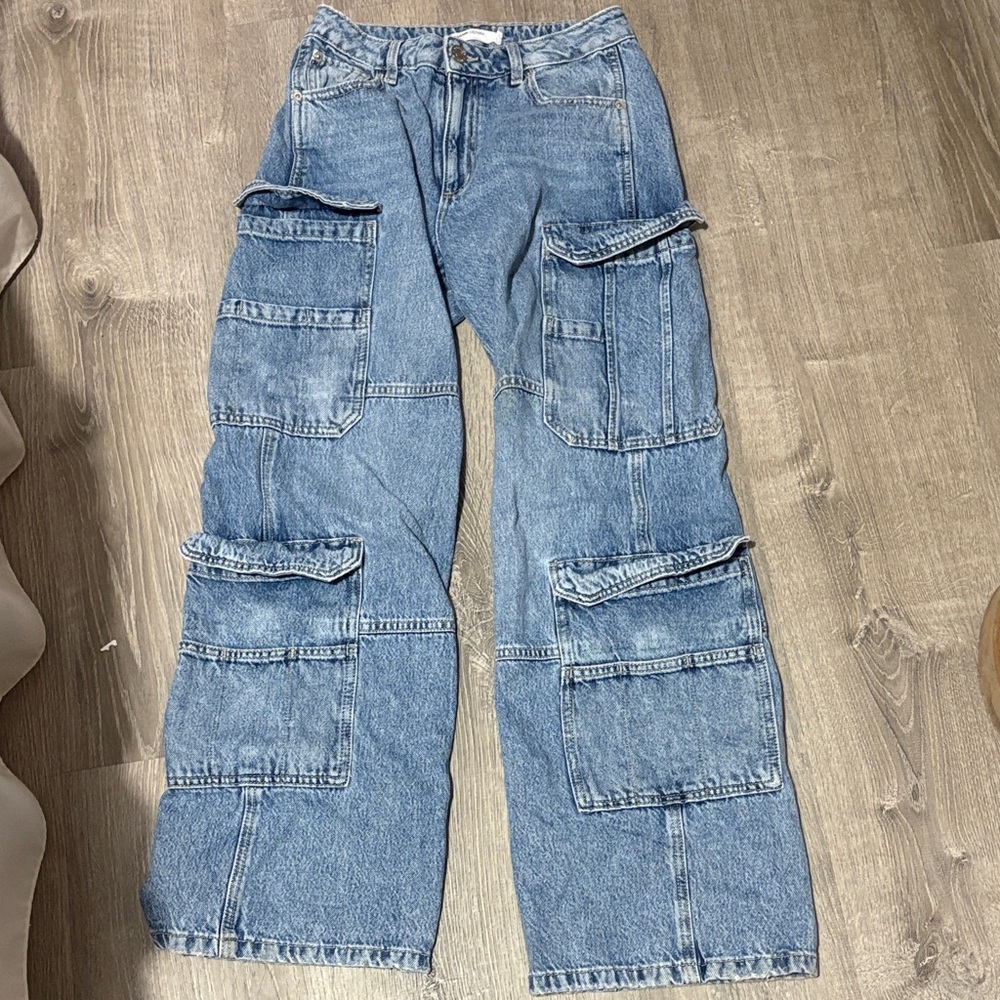 Garage Blue Cargo Women Jeans